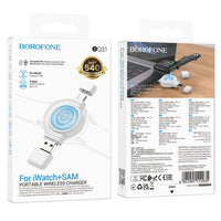 BOROFONE BQ31 Portable watch wireless charger(for iWatch+SAM) - white