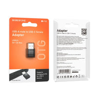 BOROFONE BV18 USB male to Type-C female USB2.0 adapter - black