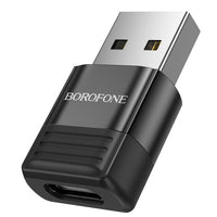 BOROFONE BV18 USB male to Type-C female USB2.0 adapter - black