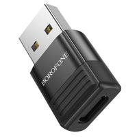 BOROFONE BV18 USB male to Type-C female USB2.0 adapter - black