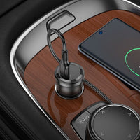 BOROFONE BZ24 Clever single port PD20W car charger set(Type-C to Type-C) - transparent black