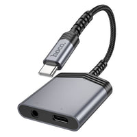 hoco LS39 Type-C to Type-C+3.5 digital audio converter - metal gray