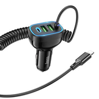 hoco NZ11A Guide PD30W(1C2A) car charger with cable(iP) - black