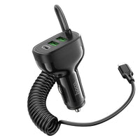 hoco NZ11A Guide PD30W(1C2A) car charger with cable(iP) - black