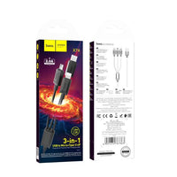 hoco X74 3-in-1 charging cable(iP+Micro+Type-C)