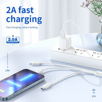 hoco X74 3-in-1 charging cable(iP+Micro+Type-C)
