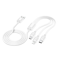 hoco X74 3-in-1 charging cable(iP+Micro+Type-C)