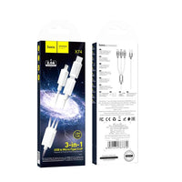 hoco X74 3-in-1 charging cable(iP+Micro+Type-C)