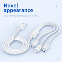 hoco X74 3-in-1 charging cable(iP+Micro+Type-C)