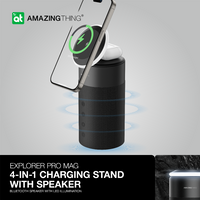 AMAZINGTHING Explorer Pro Mag 4-IN-1 Charging Stand with Speaker - Black