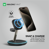 AMAZINGTHING Thunder Pro Mag 3-IN-1 Charging Stand - Black