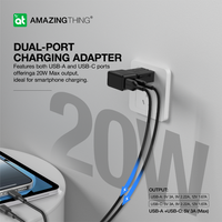 AMAZINGTHING Explorer Pro Universal Travel Charger - Black