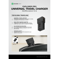 AMAZINGTHING Explorer Pro Universal Travel Charger - Black