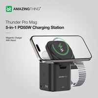 AMAZINGTHING Thunder Pro Mag 5-IN-1 PD55W Charging Station with Stand - Black