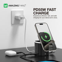 AMAZINGTHING Thunder Pro Mag 5-IN-1 PD55W Charging Station with Stand - Black