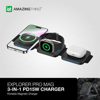 AMAZINGTHING Explorer Pro Mag 3-IN-1 PD15W Charger - Black