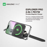AMAZINGTHING Explorer Pro Mag 2-IN-1 PD17W Charger - Black