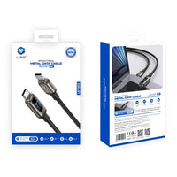 LITO LD15 USB-C To USB-C LED DISPLAY Zinc Alloy Fast Charge Cable 100cm - Black