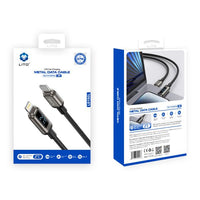 LITO LD15 USB-C To Lightning LED DISPLAY Zinc Alloy Fast Charge Cable 100cm - Black