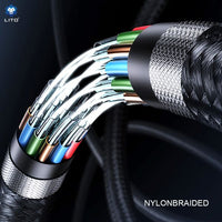 LITO LD15 USB-C To Lightning LED DISPLAY Zinc Alloy Fast Charge Cable 100cm - Black