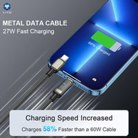 LITO LD15 USB-C To Lightning LED DISPLAY Zinc Alloy Fast Charge Cable 100cm - Black