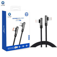 LITO LD13 USB-C to USB-C Fast Cable Braided Metal 100cm - Black