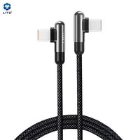 LITO LD13 USB-C to USB-C Fast Cable Braided Metal 100cm - Black