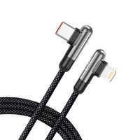 LITO LD13 USB-C to Lightning Angle Design Fast Cable Braided Metal 100cm - Black
