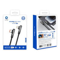 LITO LD13 USB-C to Lightning Angle Design Fast Cable Braided Metal 100cm - Black