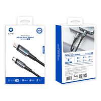 LITO LD010 USB-C to Lightning Fast Cable Braided Metal Soft LED highlight 120cm - Black