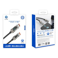 LITO LD09 100W USB-C to USB-C High Speed Charging Braided with display 120cm - Black