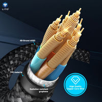 LITO LD09 100W USB-C to USB-C High Speed Charging Braided with display 120cm - Black