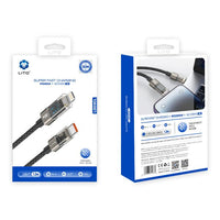 LITO LD09 USB-C to Lightning High Speed Charging Braided with display 120cm - Black