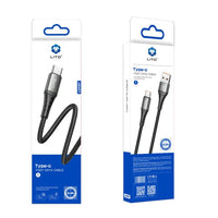 LITO LD08 USB-A To USB-C Nylon braided Cable 100cm - Black