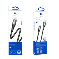 LITO LD08 USB-A To Lightning Nylon braided Cable 100cm - Black