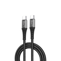LITO LD08 USB-C To USB-C Cable Nylon braided 100cm - Black
