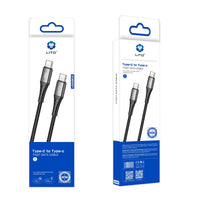 LITO LD08 USB-C To USB-C Cable Nylon braided 100cm - Black