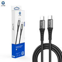 LITO LD08 USB-C To USB-C Cable Nylon braided 100cm - Black