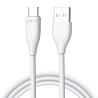 LITO LD03 USB-A To USB-C Liquid Silicone Fast Charging Cable 100cm - White