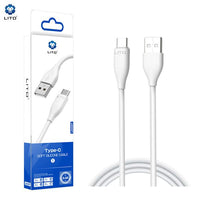 LITO LD03 USB-A To USB-C Liquid Silicone Fast Charging Cable 100cm - White