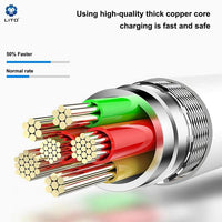 LITO LD03 USB-A to Lightning Liquid Silicone Fast Charging Cable 100cm - White