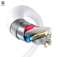 LITO LD06 USB-A To USB-C Fast Charging PVC Cable 100cm - White