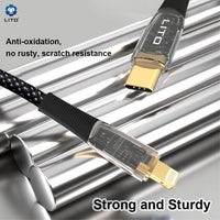 LITO LD01 USB-C To Lightning Liquid Silicone Fast Charging Cable 120cm - Black