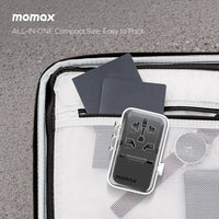 Momax World 35W GaN AC Travel Adaptor With cable - White