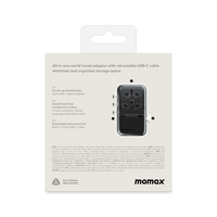 Momax World 35W GaN AC Travel Adaptor With cable - White