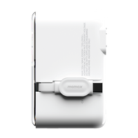 Momax World 35W GaN AC Travel Adaptor With cable - White