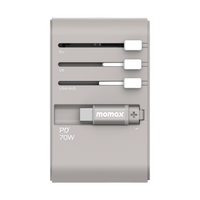 Momax World 70W GaN AC Travel Adaptor With cable