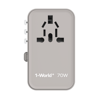 Momax World 70W GaN AC Travel Adaptor With cable