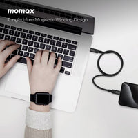 Momax Mag.Link Magnetic USB-C to USB-C cable 100w 2M - Black