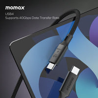 Momax 8K Elite link 60W USB C to USB C-1m - Black